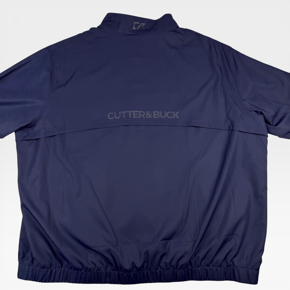 CUTTER & BUCK Dry Tech Full Zip Jacket Mens 4XB Navy Blue Windbreaker Outerwear - Picture 7 of 11